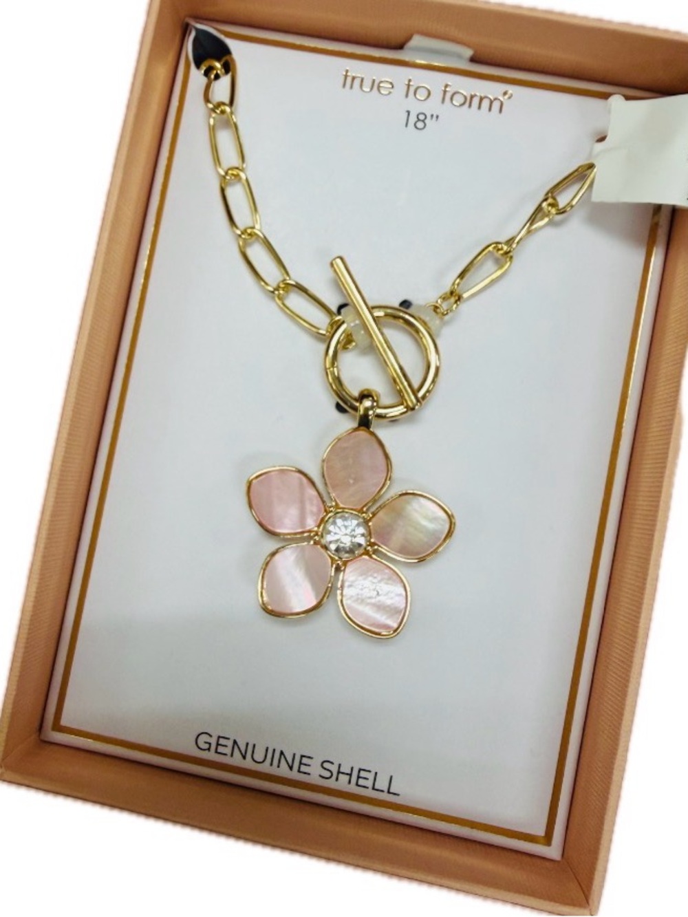NWT ⚜️🌸⚜️ ATTERRI Gorgeous Pink Floral Pendant Necklace